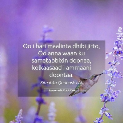 Picture 05 - Sabuurradii 50:15 SOM - Oo i bari maalinta dhibi jirto, Oo anna waan ku - Bible Verse Picture