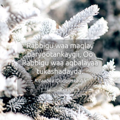 Picture 05 - Sabuurradii 6:9 SOM - Rabbigu waa maqlay baryootankaygii, Oo Rabbigu - Bible Verse Picture