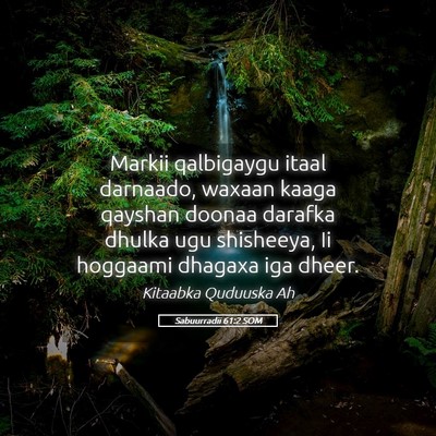 Picture 05 - Sabuurradii 61:2 SOM - Markii qalbigaygu itaal darnaado, waxaan kaaga - Bible Verse Picture