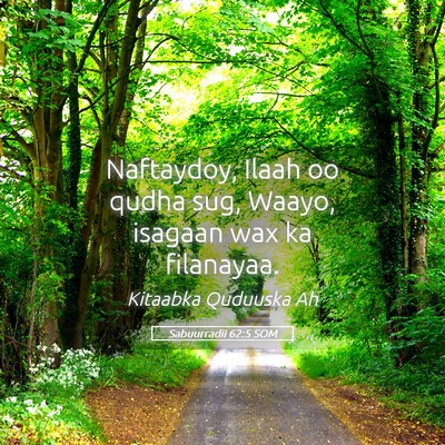 Picture 05 - Sabuurradii 62:5 SOM - Naftaydoy, Ilaah oo qudha sug, Waayo, isagaan wax - Bible Verse Picture