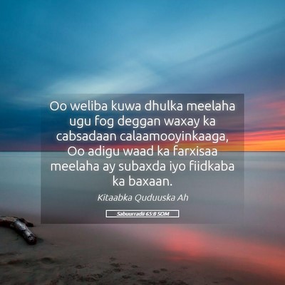 Picture 05 - Sabuurradii 65:8 SOM - Oo weliba kuwa dhulka meelaha ugu fog deggan - Bible Verse Picture