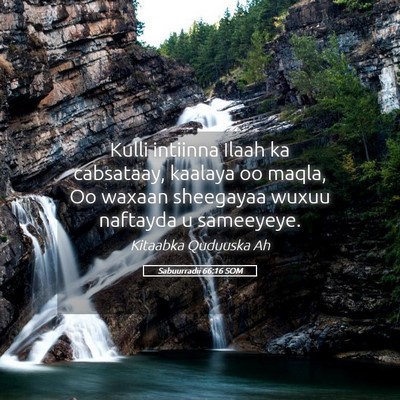 Picture 05 - Sabuurradii 66:16 SOM - Kulli intiinna Ilaah ka cabsataay, kaalaya oo - Bible Verse Picture