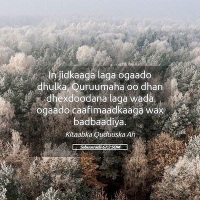 Picture 05 - Sabuurradii 67:2 SOM - In jidkaaga laga ogaado dhulka, Quruumaha oo dhan - Bible Verse Picture