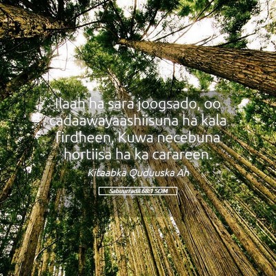 Picture 05 - Sabuurradii 68:1 SOM - Ilaah ha sara joogsado, oo cadaawayaashiisuna ha - Bible Verse Picture