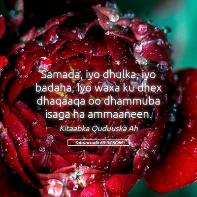 Picture 05 - Sabuurradii 69:34 SOM - Samada, iyo dhulka, iyo badaha, Iyo waxa ku dhex - Bible Verse Picture
