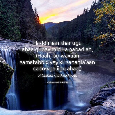 Picture 05 - Sabuurradii 7:4 SOM - Haddii aan shar ugu abaalguday mid ila nabad ah, - Bible Verse Picture