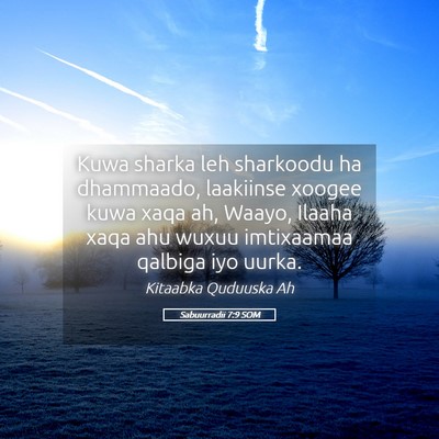 Picture 05 - Sabuurradii 7:9 SOM - Kuwa sharka leh sharkoodu ha dhammaado, laakiinse - Bible Verse Picture