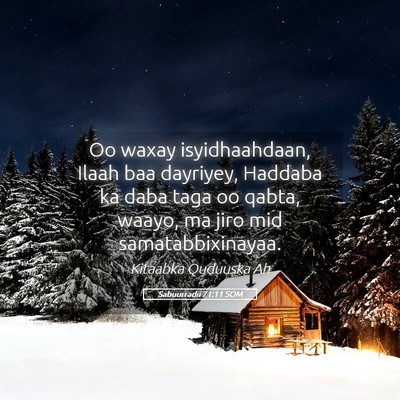 Picture 05 - Sabuurradii 71:11 SOM - Oo waxay isyidhaahdaan, Ilaah baa dayriyey, - Bible Verse Picture