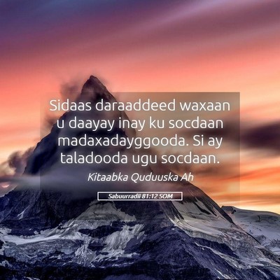 Picture 05 - Sabuurradii 81:12 SOM - Sidaas daraaddeed waxaan u daayay inay ku socdaan - Bible Verse Picture