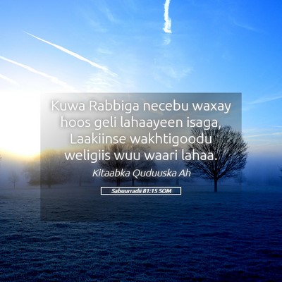Picture 05 - Sabuurradii 81:15 SOM - Kuwa Rabbiga necebu waxay hoos geli lahaayeen - Bible Verse Picture