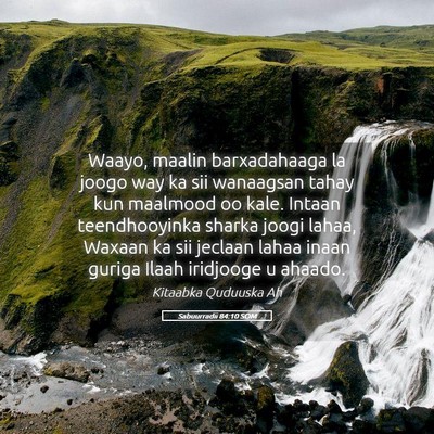 Picture 05 - Sabuurradii 84:10 SOM - Waayo, maalin barxadahaaga la joogo way ka sii - Bible Verse Picture