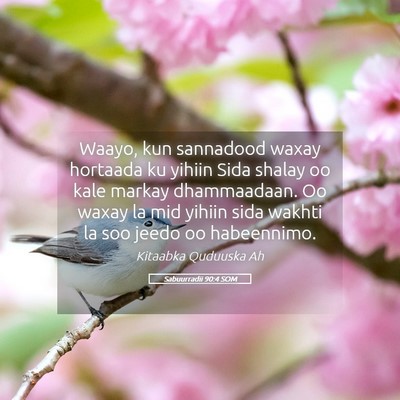 Picture 05 - Sabuurradii 90:4 SOM - Waayo, kun sannadood waxay hortaada ku yihiin - Bible Verse Picture