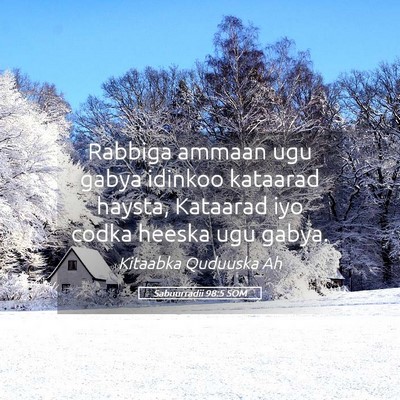 Picture 05 - Sabuurradii 98:5 SOM - Rabbiga ammaan ugu gabya idinkoo kataarad haysta, - Bible Verse Picture