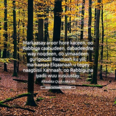 Picture 05 - Samuu'eel Kowaad 1:19 SOM - Markaasay aroor hore kaceen, oo Rabbiga - Bible Verse Picture