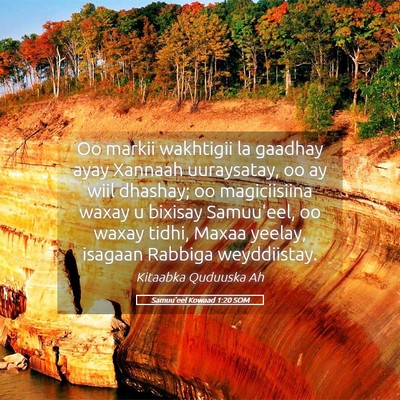 Picture 05 - Samuu'eel Kowaad 1:20 SOM - Oo markii wakhtigii la gaadhay ayay Xannaah - Bible Verse Picture