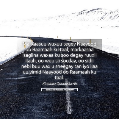 Picture 05 - Samuu'eel Kowaad 19:23 SOM - Markaasuu wuxuu tegey Naayood oo Raamaah ku taal; - Bible Verse Picture