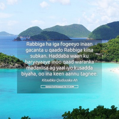 Picture 05 - Samuu'eel Kowaad 26:11 SOM - Rabbiga ha iga fogeeyo inaan gacanta u qaado - Bible Verse Picture