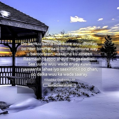 Picture 05 - Samuu'eel Kowaad 28:3 SOM - Oo Samuu'eelna mar hore wuu dhintay, oo reer binu - Bible Verse Picture