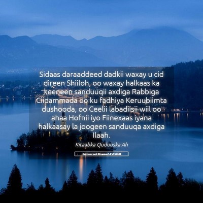 Picture 05 - Samuu'eel Kowaad 4:4 SOM - Sidaas daraaddeed dadkii waxay u cid direen - Bible Verse Picture