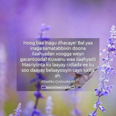 Picture 05 - Samuu'eel Kowaad 4:8 SOM - Hoog baa inagu dhacaye! Bal yaa inaga - Bible Verse Picture