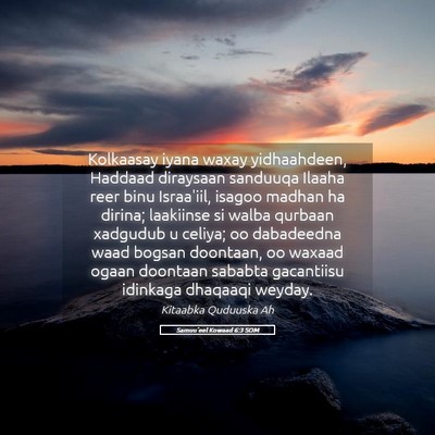 Picture 05 - Samuu'eel Kowaad 6:3 SOM - Kolkaasay iyana waxay yidhaahdeen, Haddaad - Bible Verse Picture