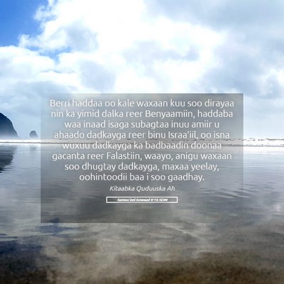 Picture 05 - Samuu'eel Kowaad 9:16 SOM - Berri haddaa oo kale waxaan kuu soo dirayaa nin - Bible Verse Picture