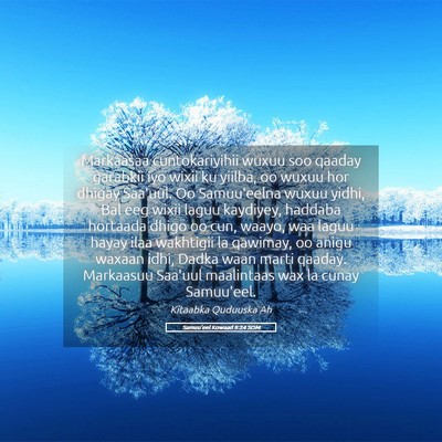 Picture 05 - Samuu'eel Kowaad 9:24 SOM - Markaasaa cuntokariyihii wuxuu soo qaaday - Bible Verse Picture