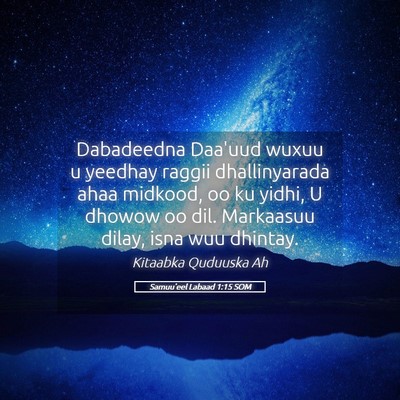 Picture 05 - Samuu'eel Labaad 1:15 SOM - Dabadeedna Daa'uud wuxuu u yeedhay raggii - Bible Verse Picture