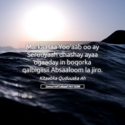 Picture 05 - Samuu'eel Labaad 14:1 SOM - Markaasaa Yoo'aab oo ay Seruuyaah dhashay ayaa - Bible Verse Picture
