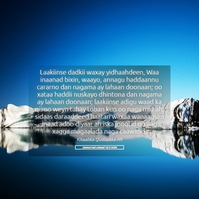 Picture 05 - Samuu'eel Labaad 18:3 SOM - Laakiinse dadkii waxay yidhaahdeen, Waa inaanad - Bible Verse Picture
