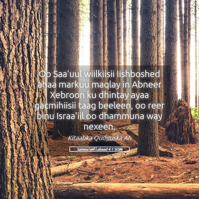 Picture 05 - Samuu'eel Labaad 4:1 SOM - Oo Saa'uul wiilkiisii Iishboshed ahaa markuu - Bible Verse Picture