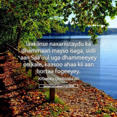 Picture 05 - Samuu'eel Labaad 7:15 SOM - laakiinse naxariistaydu ka dhammaan mayso isaga, - Bible Verse Picture