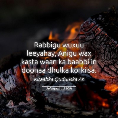 Picture 05 - Sefanyaah 1:2 SOM - Rabbigu wuxuu leeyahay, Anigu wax kasta waan ka - Bible Verse Picture