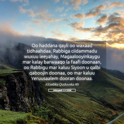 Picture 05 - Sekaryaah 1:17 SOM - Oo haddana qayli oo waxaad tidhaahdaa, Rabbiga - Bible Verse Picture