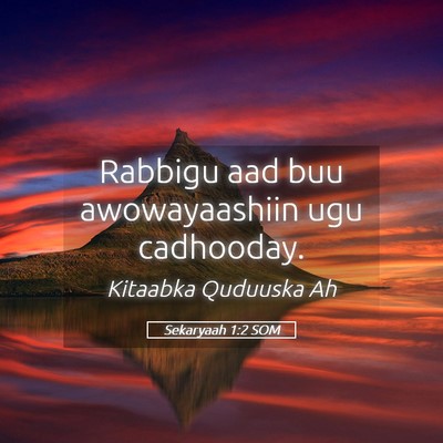 Picture 05 - Sekaryaah 1:2 SOM - Rabbigu aad buu awowayaashiin ugu - Bible Verse Picture