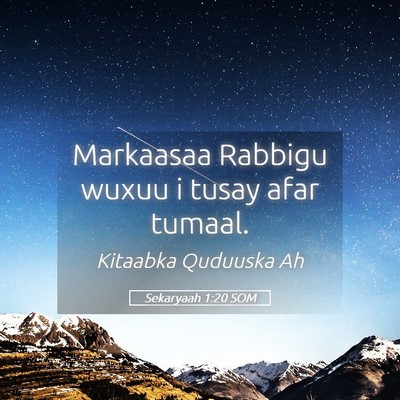 Picture 05 - Sekaryaah 1:20 SOM - Markaasaa Rabbigu wuxuu i tusay afar - Bible Verse Picture