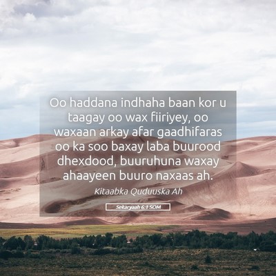 Picture 05 - Sekaryaah 6:1 SOM - Oo haddana indhaha baan kor u taagay oo wax - Bible Verse Picture