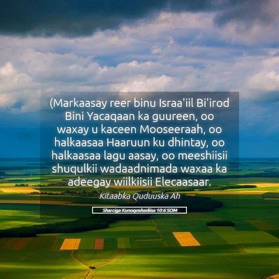 Picture 05 - Sharciga Kunoqoshadiisa 10:6 SOM - (Markaasay reer binu Israa'iil Bi'irod Bini - Bible Verse Picture