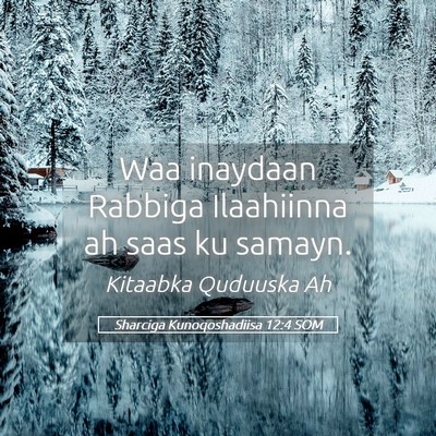 Picture 05 - Sharciga Kunoqoshadiisa 12:4 SOM - Waa inaydaan Rabbiga Ilaahiinna ah saas ku - Bible Verse Picture
