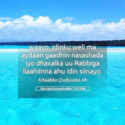 Picture 05 - Sharciga Kunoqoshadiisa 12:9 SOM - waayo, idinku weli ma aydaan gaadhin nasashada - Bible Verse Picture