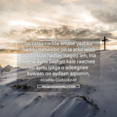 Picture 05 - Sharciga Kunoqoshadiisa 13:2 SOM - oo calaamadda amase yaabku haddu rumoobo oo la - Bible Verse Picture