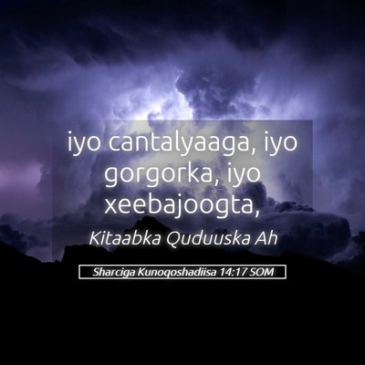 Picture 05 - Sharciga Kunoqoshadiisa 14:17 SOM - iyo cantalyaaga, iyo gorgorka, iyo - Bible Verse Picture