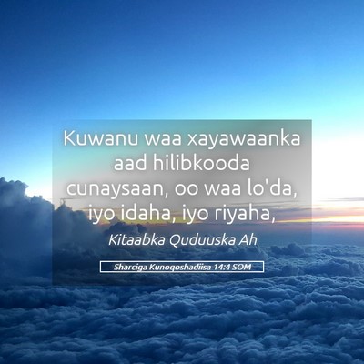 Picture 05 - Sharciga Kunoqoshadiisa 14:4 SOM - Kuwanu waa xayawaanka aad hilibkooda cunaysaan, - Bible Verse Picture