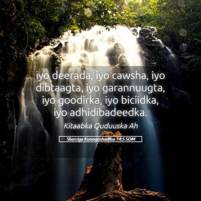 Picture 05 - Sharciga Kunoqoshadiisa 14:5 SOM - iyo deerada, iyo cawsha, iyo dibtaagta, iyo - Bible Verse Picture
