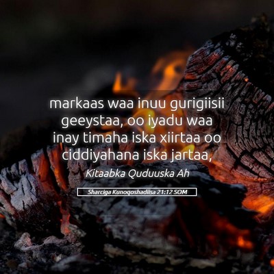 Picture 05 - Sharciga Kunoqoshadiisa 21:12 SOM - markaas waa inuu gurigiisii geeystaa, oo iyadu - Bible Verse Picture