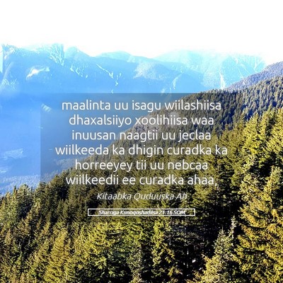 Picture 05 - Sharciga Kunoqoshadiisa 21:16 SOM - maalinta uu isagu wiilashiisa dhaxalsiiyo - Bible Verse Picture