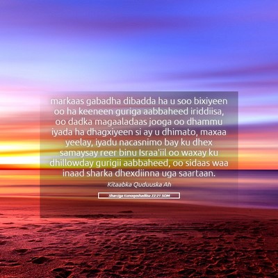 Picture 05 - Sharciga Kunoqoshadiisa 22:21 SOM - markaas gabadha dibadda ha u soo bixiyeen oo ha - Bible Verse Picture