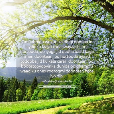 Picture 05 - Sharciga Kunoqoshadiisa 28:25 SOM - Oo Rabbigu wuxuu ka dhigi doonaa in laydinku - Bible Verse Picture