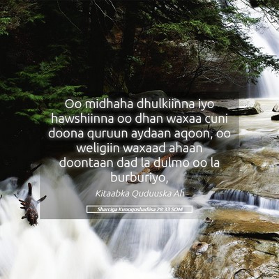 Picture 05 - Sharciga Kunoqoshadiisa 28:33 SOM - Oo midhaha dhulkiinna iyo hawshiinna oo dhan - Bible Verse Picture