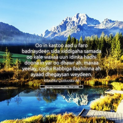 Picture 05 - Sharciga Kunoqoshadiisa 28:62 SOM - Oo in kastoo aad u faro badnaydeen sida xiddigaha - Bible Verse Picture